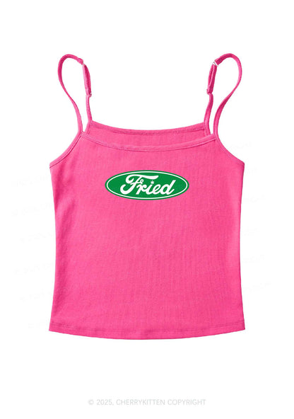 Green Fried Y2K Spaghetti Strap Cami Cherrykitten
