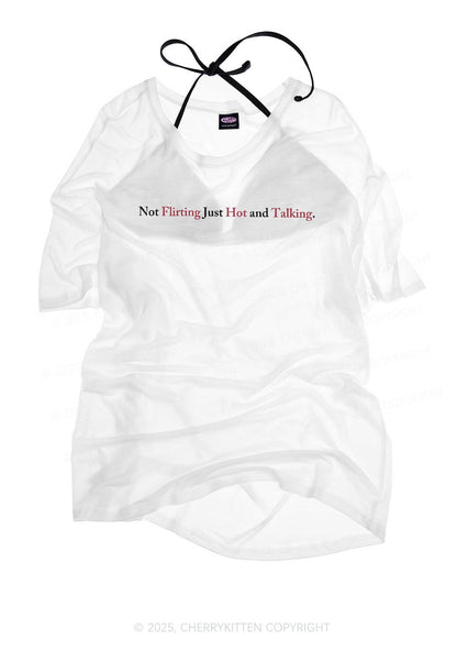 Just Hot And Talking Y2K Sheer Boyfriend Tee Cherrykitten