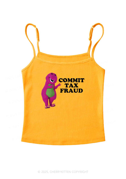 Commit Tax Fraud Y2K Spaghetti Strap Cami Cherrykitten