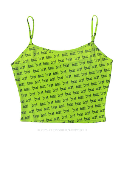Green Brat Summer Y2K Mesh Cami Tank Cherrykitten
