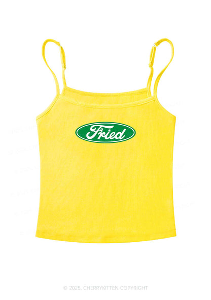 Green Fried Y2K Spaghetti Strap Cami Cherrykitten