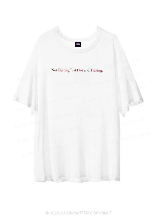 Just Hot And Talking Y2K Sheer Boyfriend Tee Cherrykitten