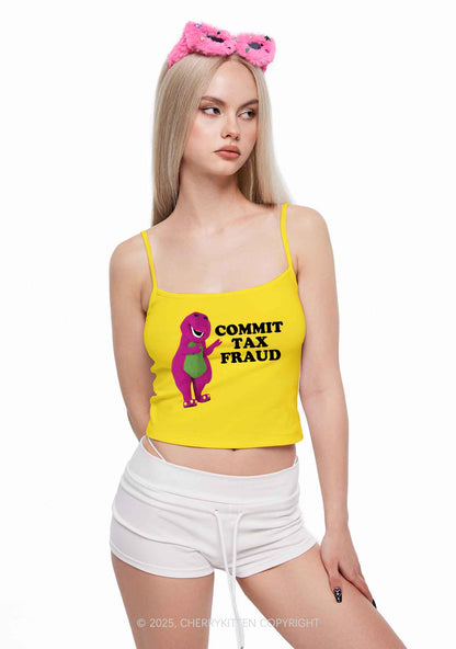 Commit Tax Fraud Y2K Spaghetti Strap Cami Cherrykitten