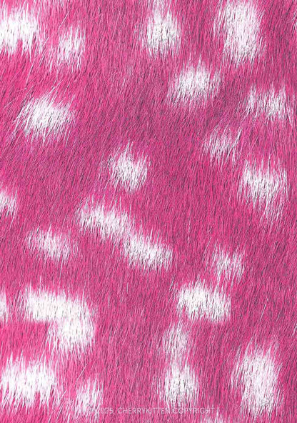 Pink Furry Leopard Y2K Print Bikini Set Cherrykitten