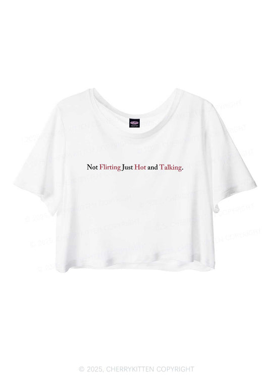 Just Hot And Talking Y2K Sheer Crop Tee Cherrykitten