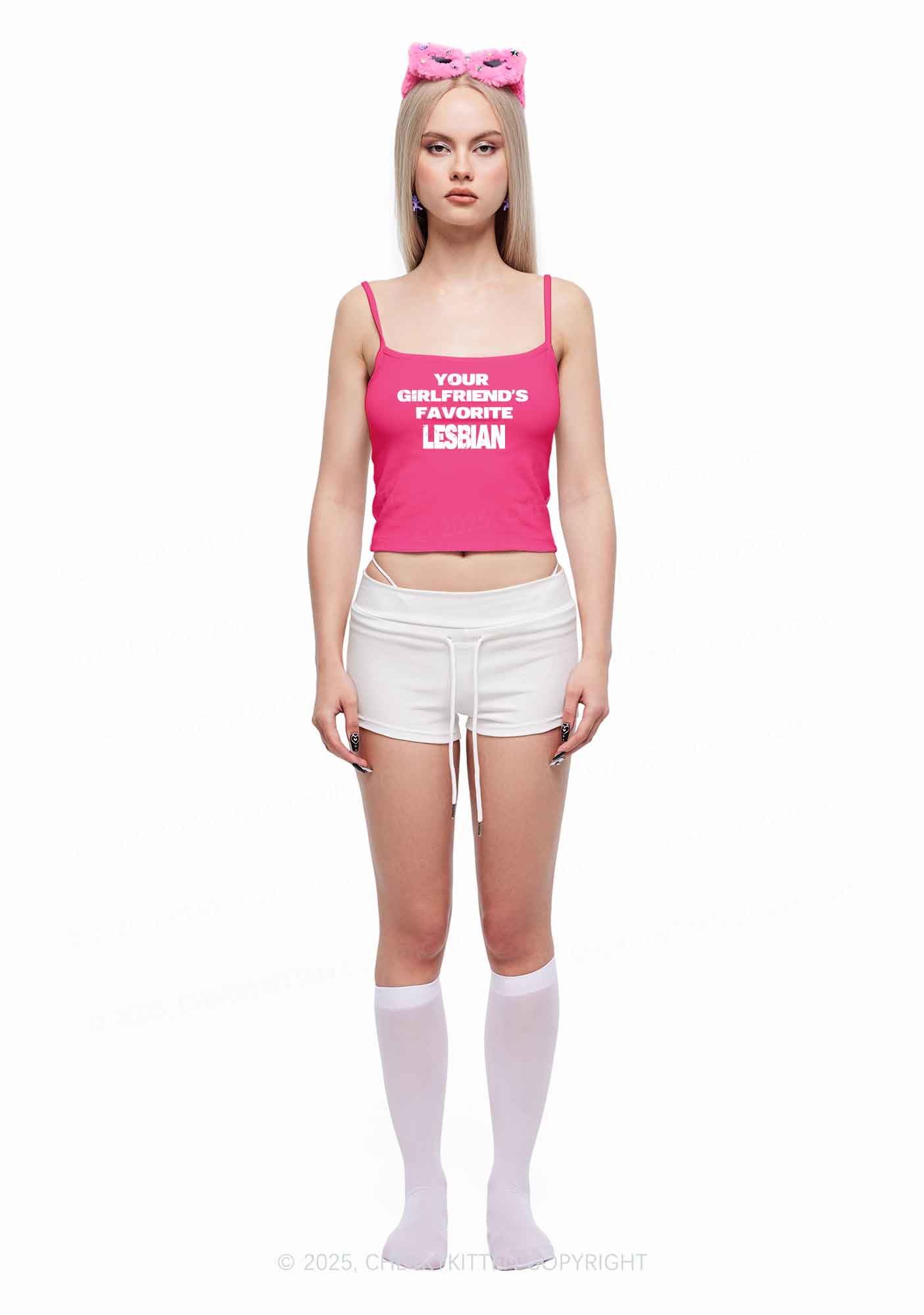 Your GF Favorite Lesbian Pride Y2K Spaghetti Strap Cami Cherrykitten