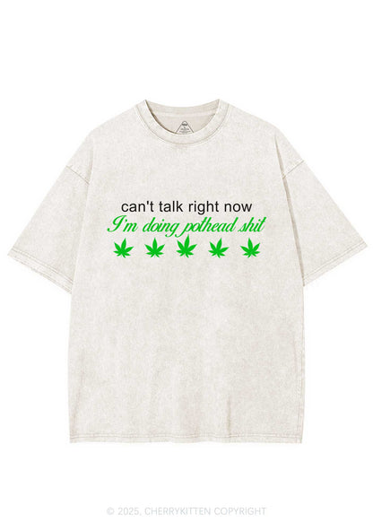 Im Doing Pothead Shxt Y2K Shirts Washed Tee Cherrykitten