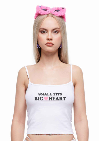 Small But Big Heart  Y2K Spaghetti Strap Cami Cherrykitten