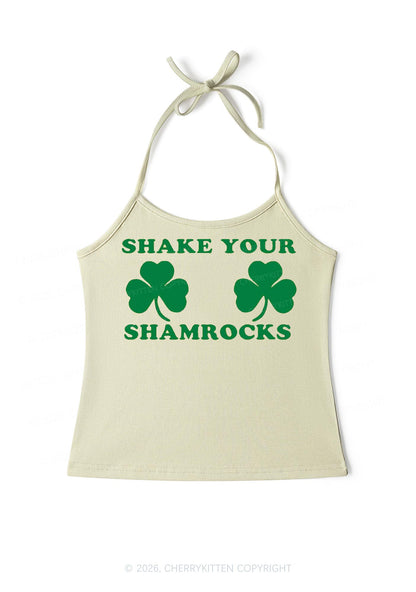 Shake Your Shamrocks St Patricks Y2K Halter Neck Cami Cherrykitten