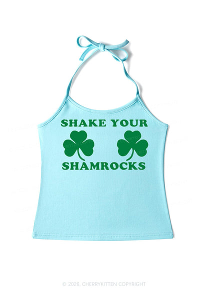 Shake Your Shamrocks St Patricks Y2K Halter Neck Cami Cherrykitten