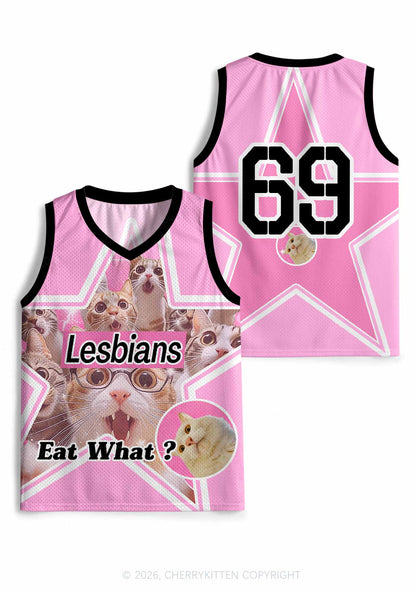 Lesbians Eat What Cat Pride Y2K Sport Jersey Tank Cherrykitten