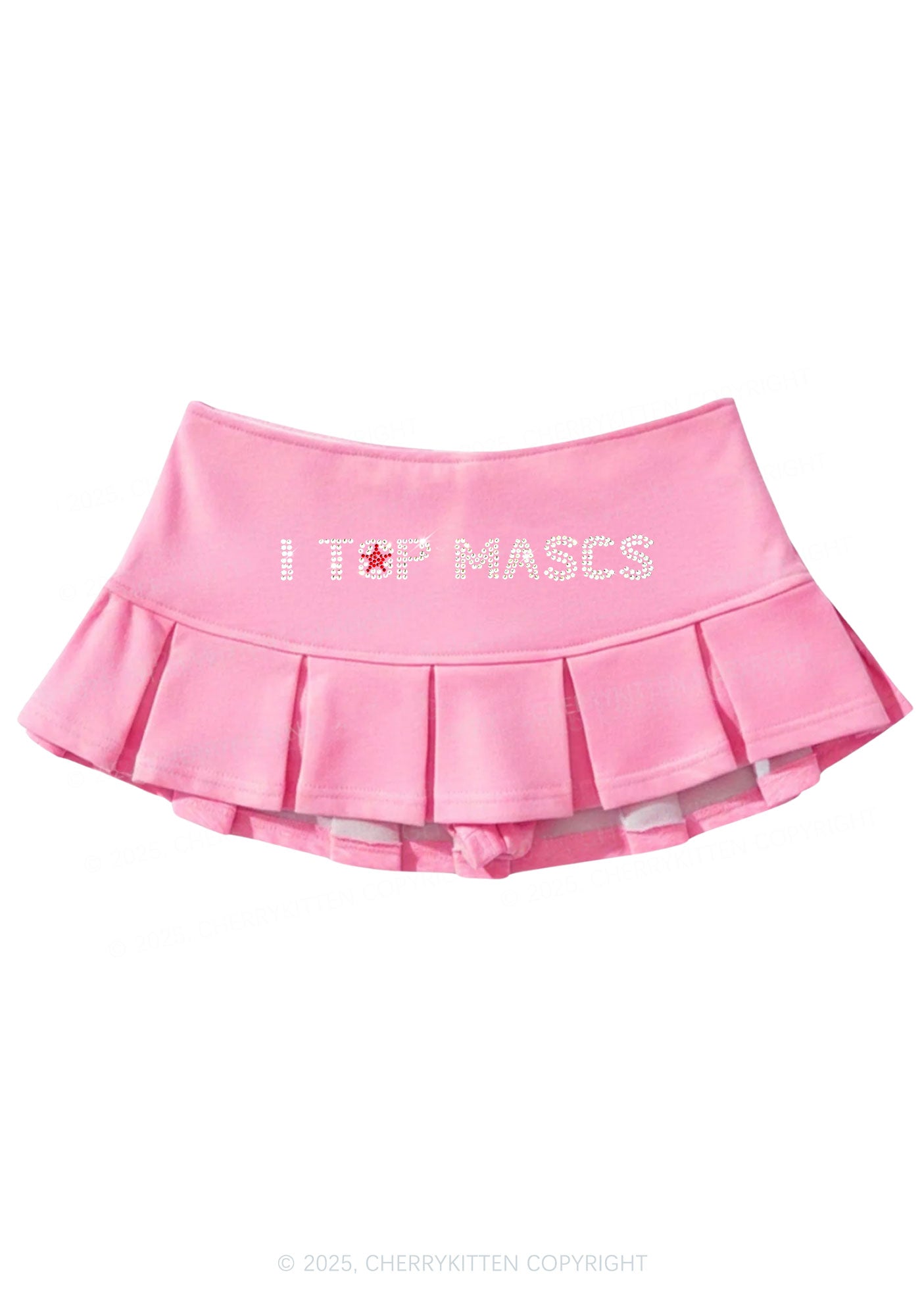 Rhinestone I Top Mascs Pride Y2K Mini Pleated Skirts Cherrykitten