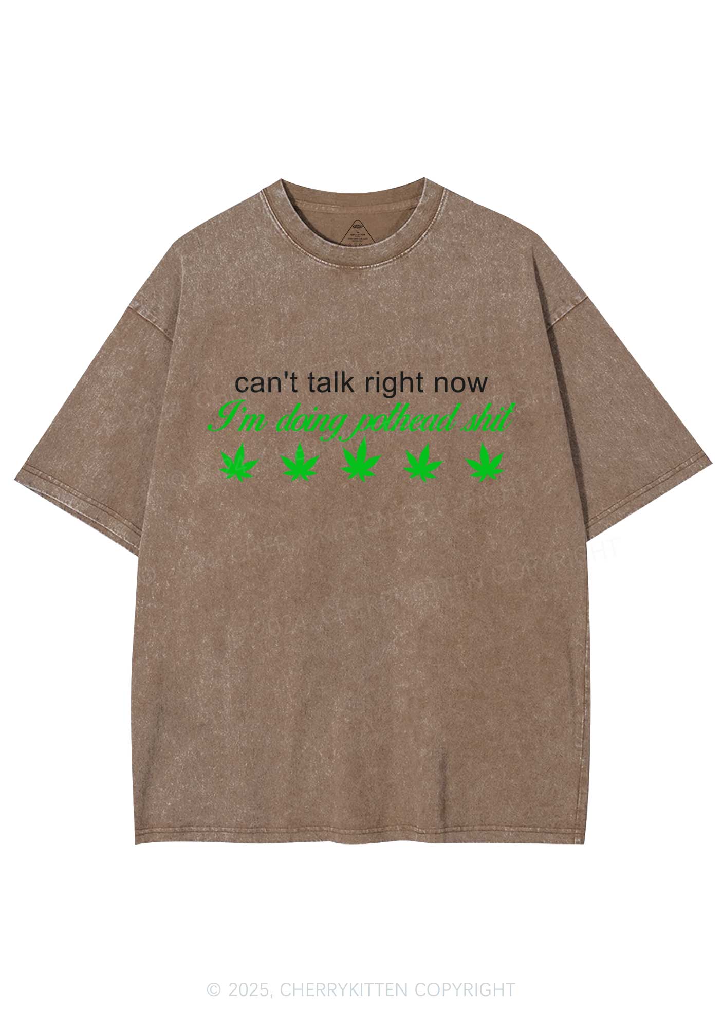 Im Doing Pothead Shxt Y2K Shirts Washed Tee Cherrykitten