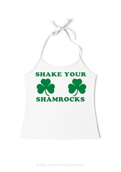 Shake Your Shamrocks St Patricks Y2K Halter Neck Cami Cherrykitten