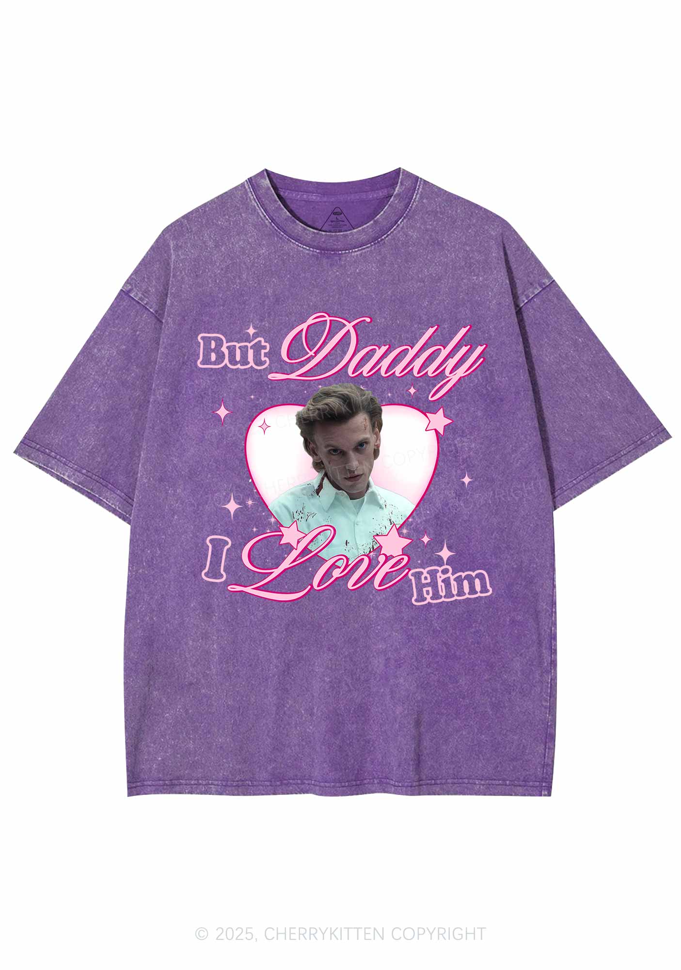 Daddy I Love Number One Y2K Shirts Washed Tee Cherrykitten