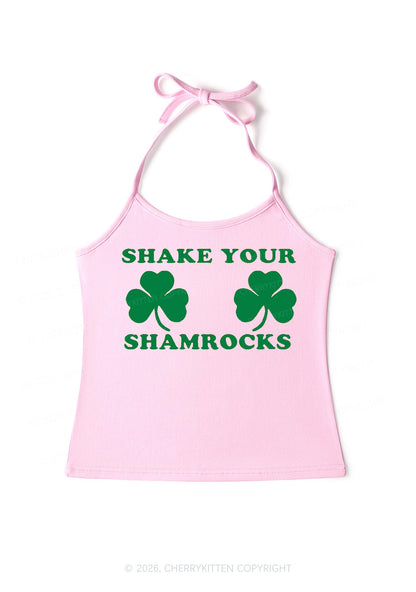 Shake Your Shamrocks St Patricks Y2K Halter Neck Cami Cherrykitten