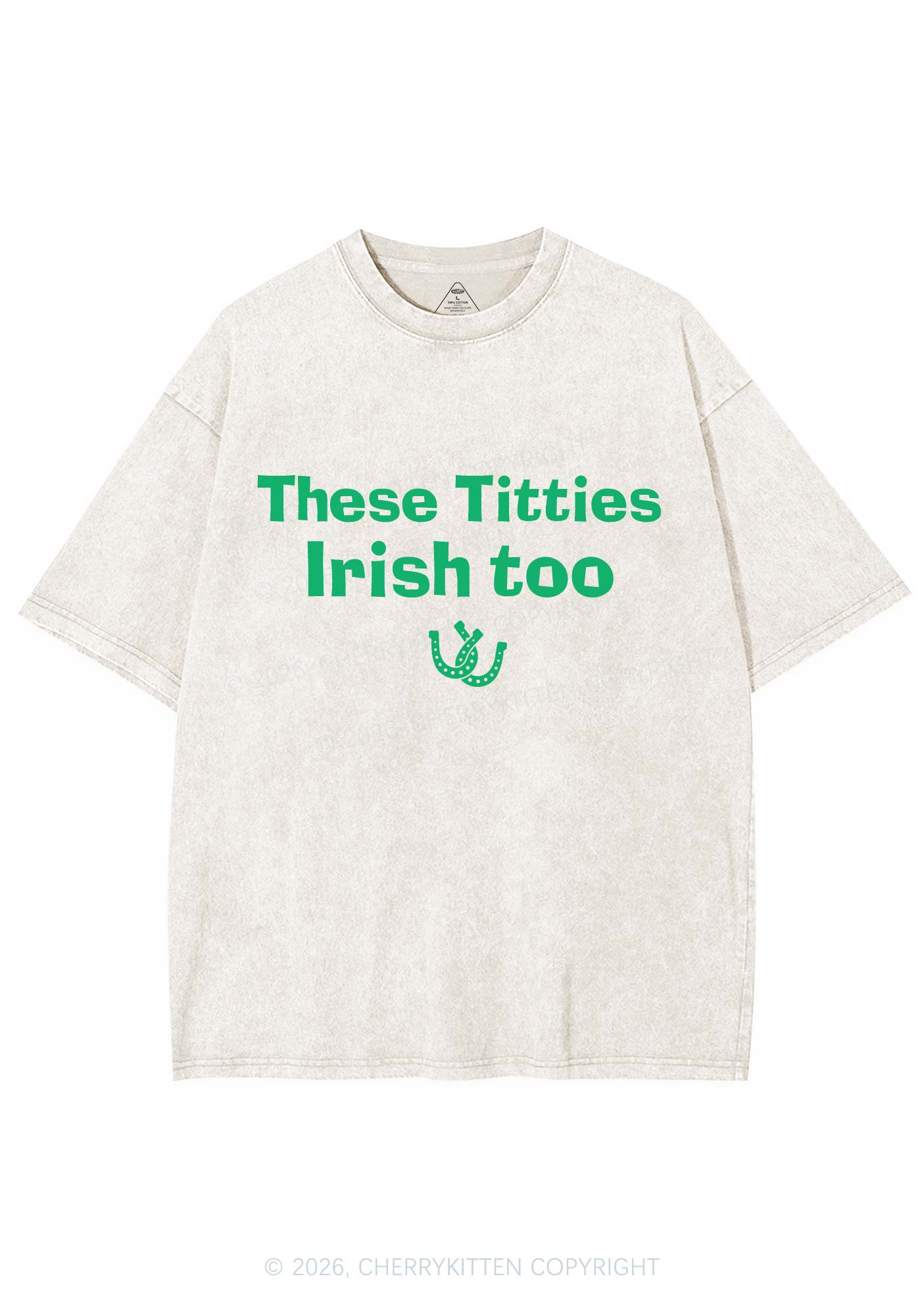 These Txtties Irish Too St Patricks Y2K Shirts Washed Tee Cherrykitten