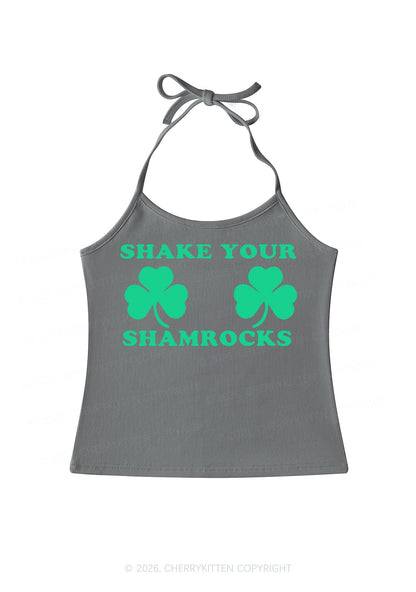 Shake Your Shamrocks St Patricks Y2K Halter Neck Cami Cherrykitten