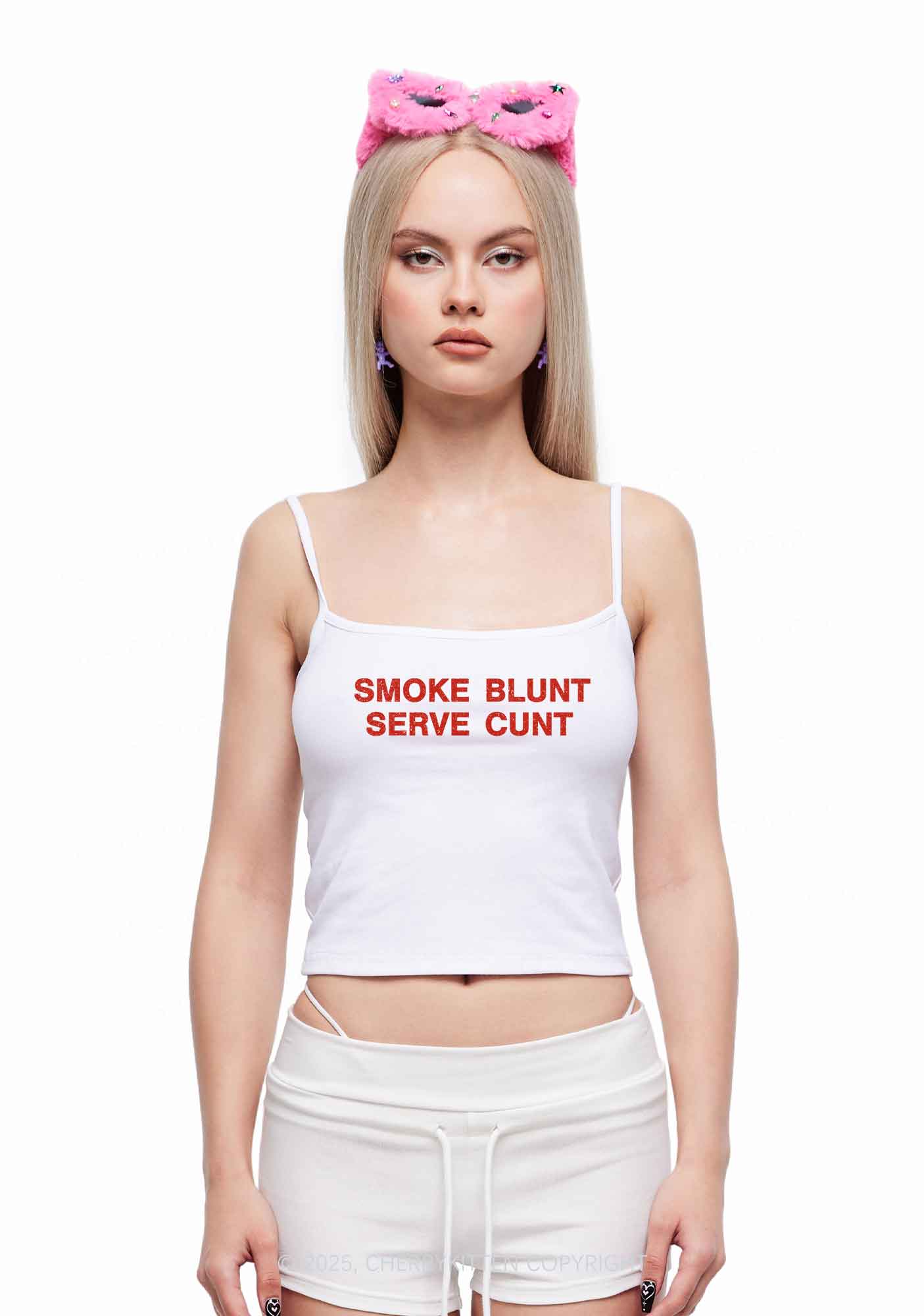 Smoke Blunt  Y2K Spaghetti Strap Cami Cherrykitten