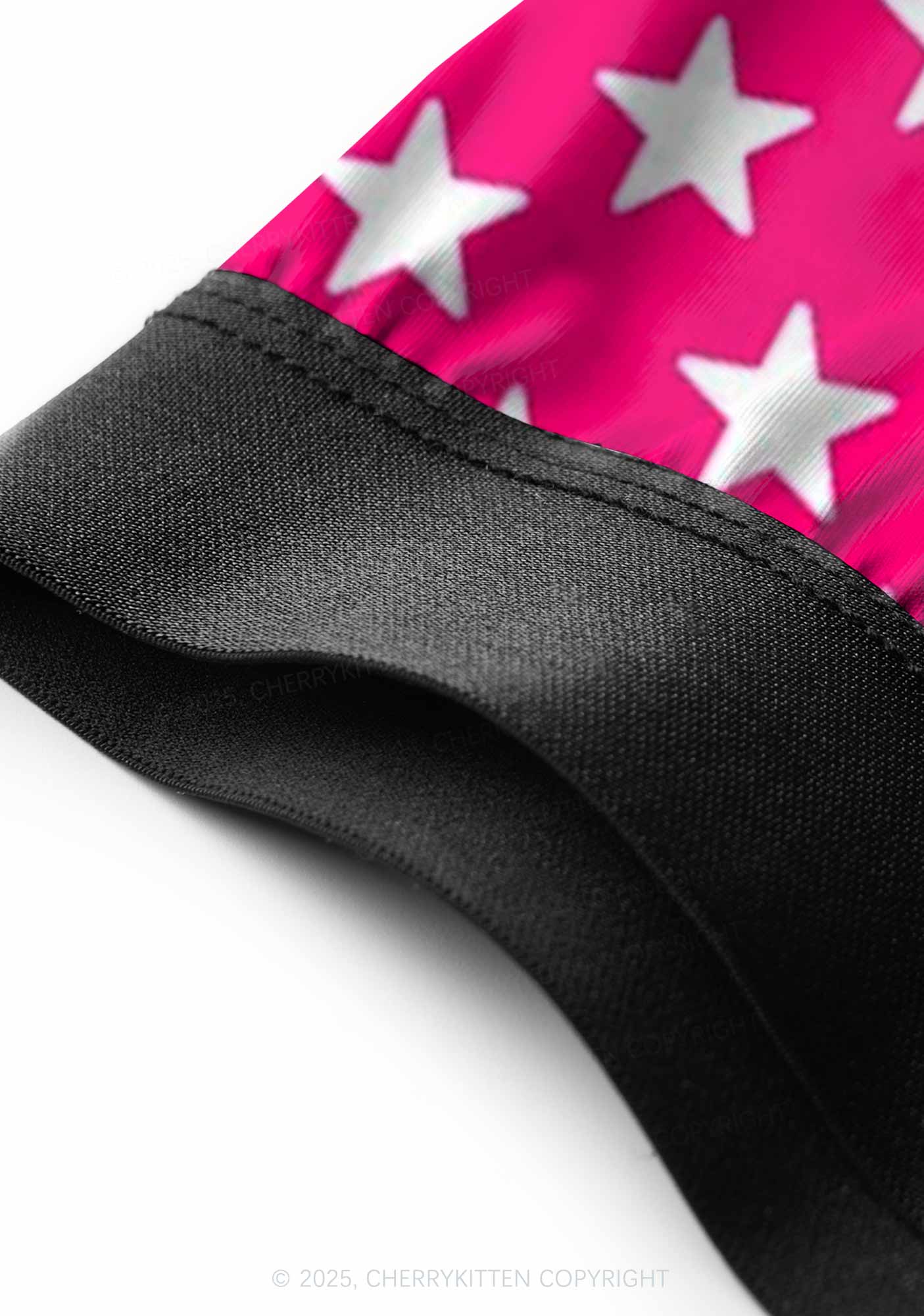 White Stars On Pink Valentine's Day Y2K Print Couples Boxer Thong Set Cherrykitten