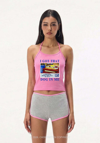 I Got That Hot Dog In Me Y2K Halter Neck Cami Cherrykitten