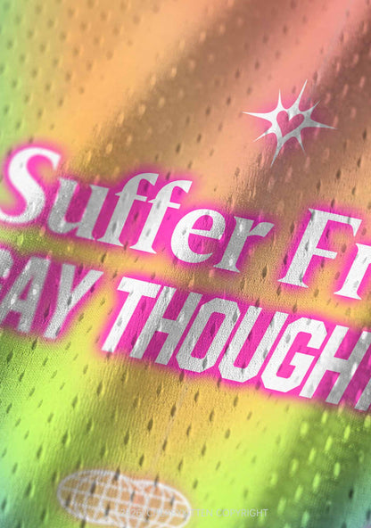 Rainbow Gradient Gay Thoughts Pride Y2K Sport Jersey Tank Cherrykitten