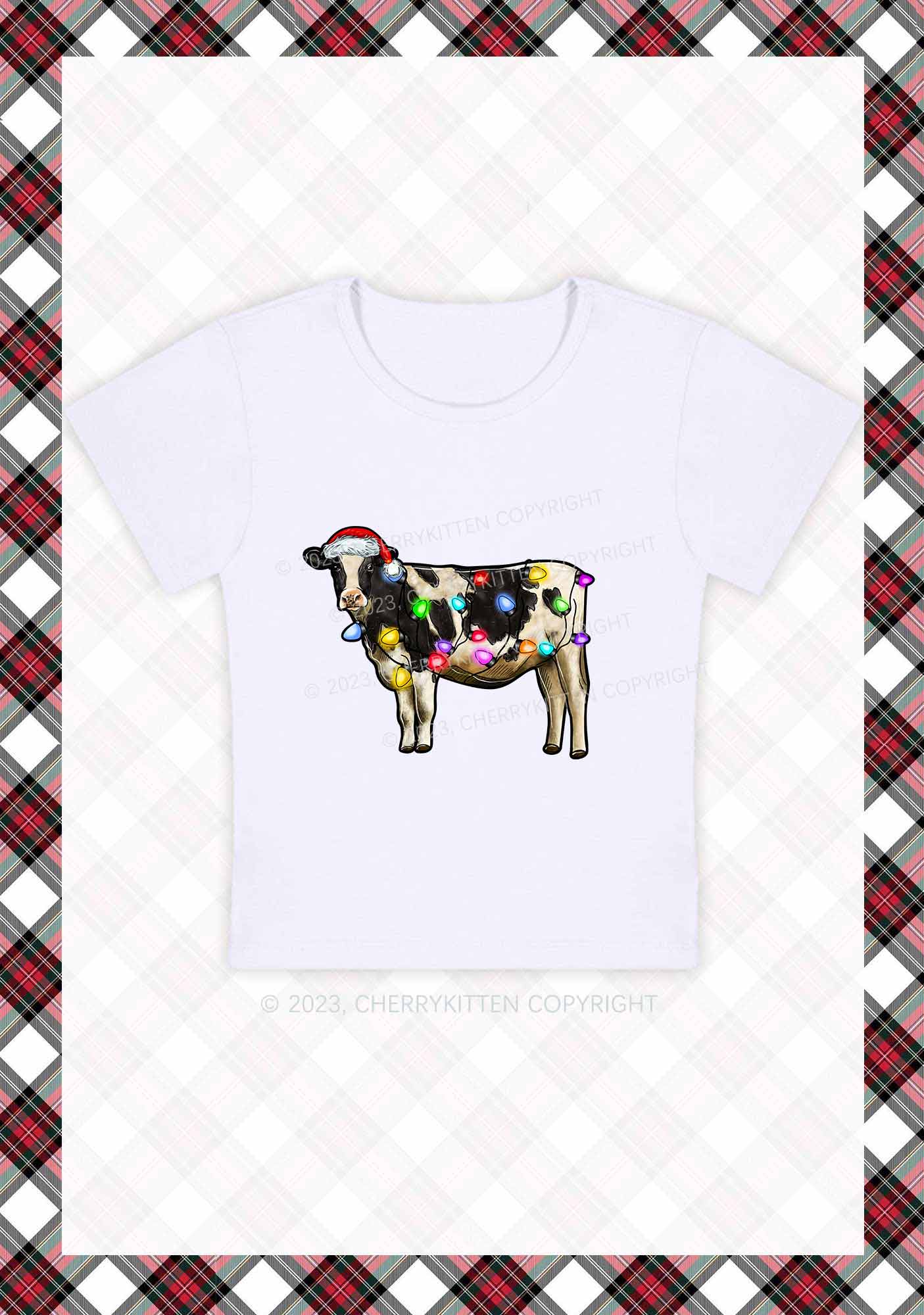 Christmas Cow Baby Tee Cherrykitten