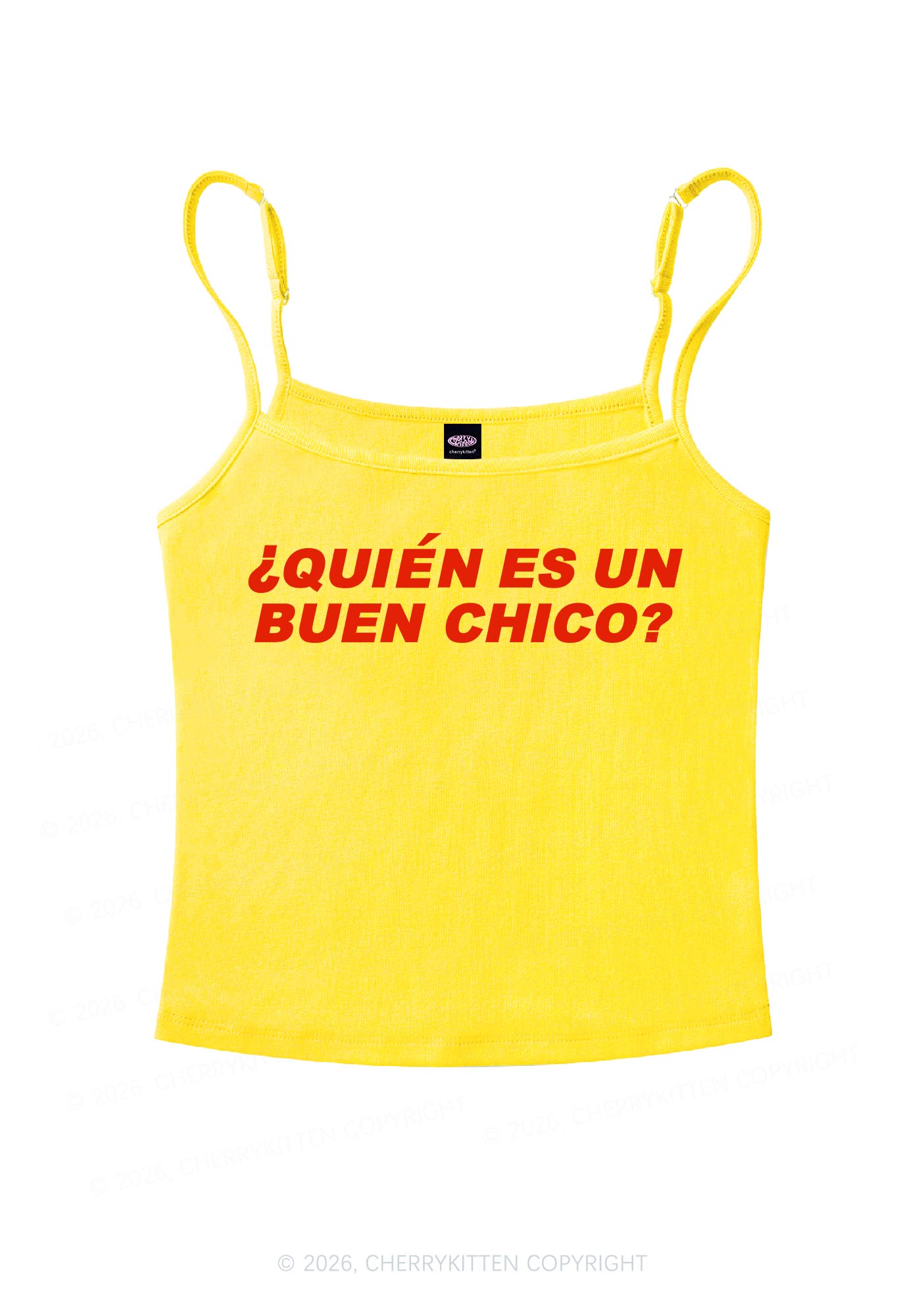 Quien Es Un Buen Chico Y2K Spaghetti Strap Cami Cherrykitten