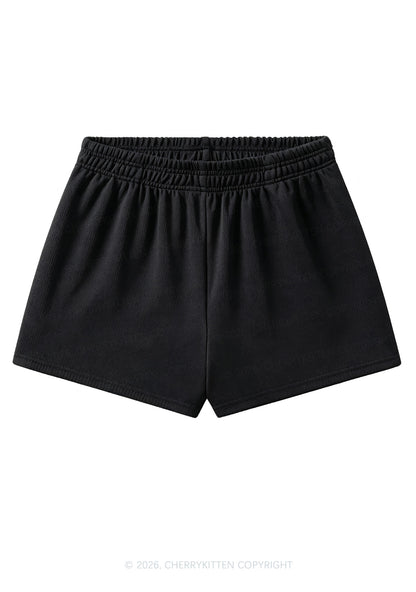 Plain Y2K Sweat Shorts Cherrykitten