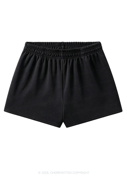 Plain Y2K Sweat Shorts Cherrykitten