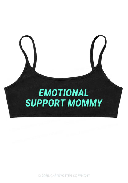 Emotional Support Mommy Y2K Super Crop Cami Cherrykitten