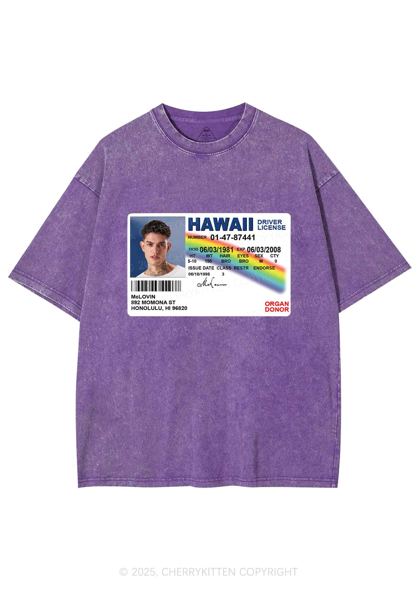 Custom MCL ID Y2K Shirts Washed Tee Cherrykitten