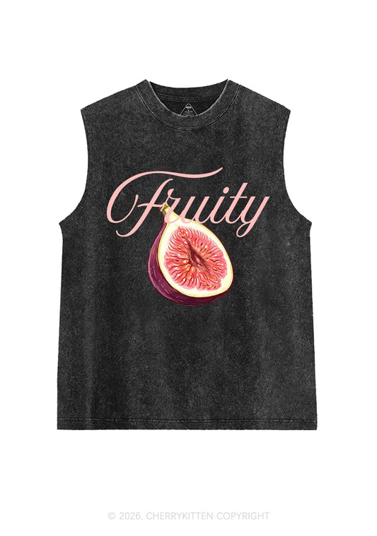 Fruity Fig Pride Y2K Washed Muscle Tank Cherrykitten