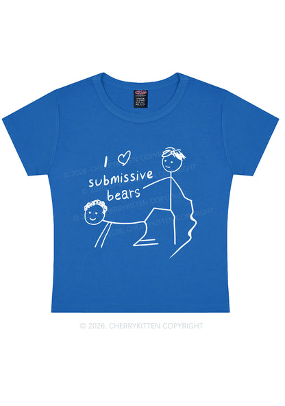 I Love S Bears Y2K Baby Tee Cherrykitten