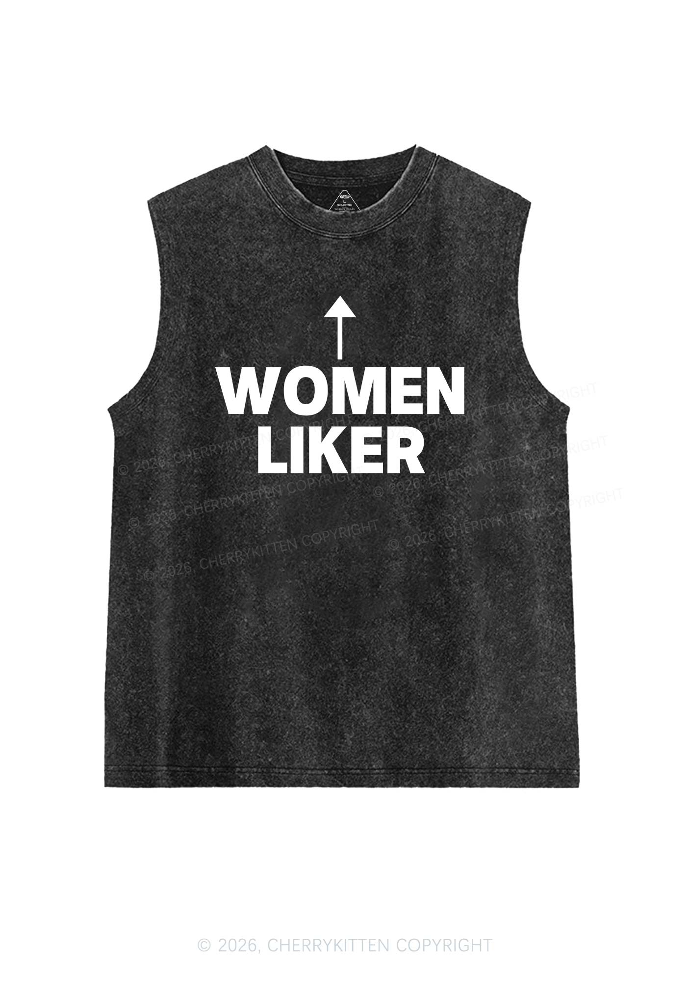 Women Liker Pride Y2K Washed Muscle Tank Cherrykitten