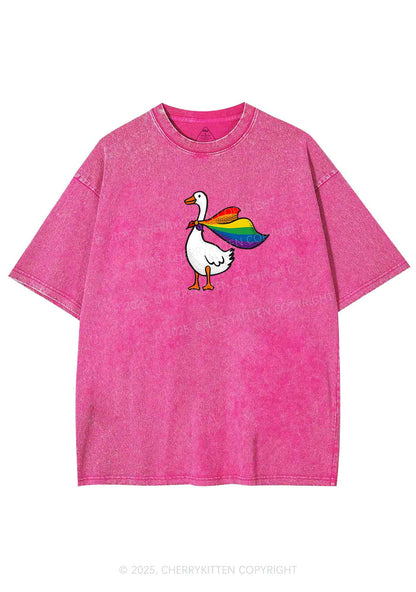 Pride Goose Y2K Shirts Washed Tee Cherrykitten