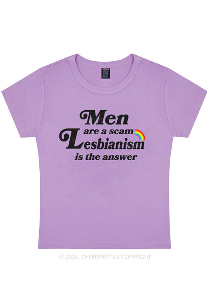 Men Lesbianism Y2K Baby Tee Cherrykitten