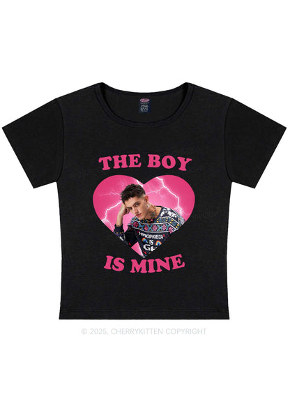 Custom The Boy Is Mine Y2K Baby Tee Cherrykitten