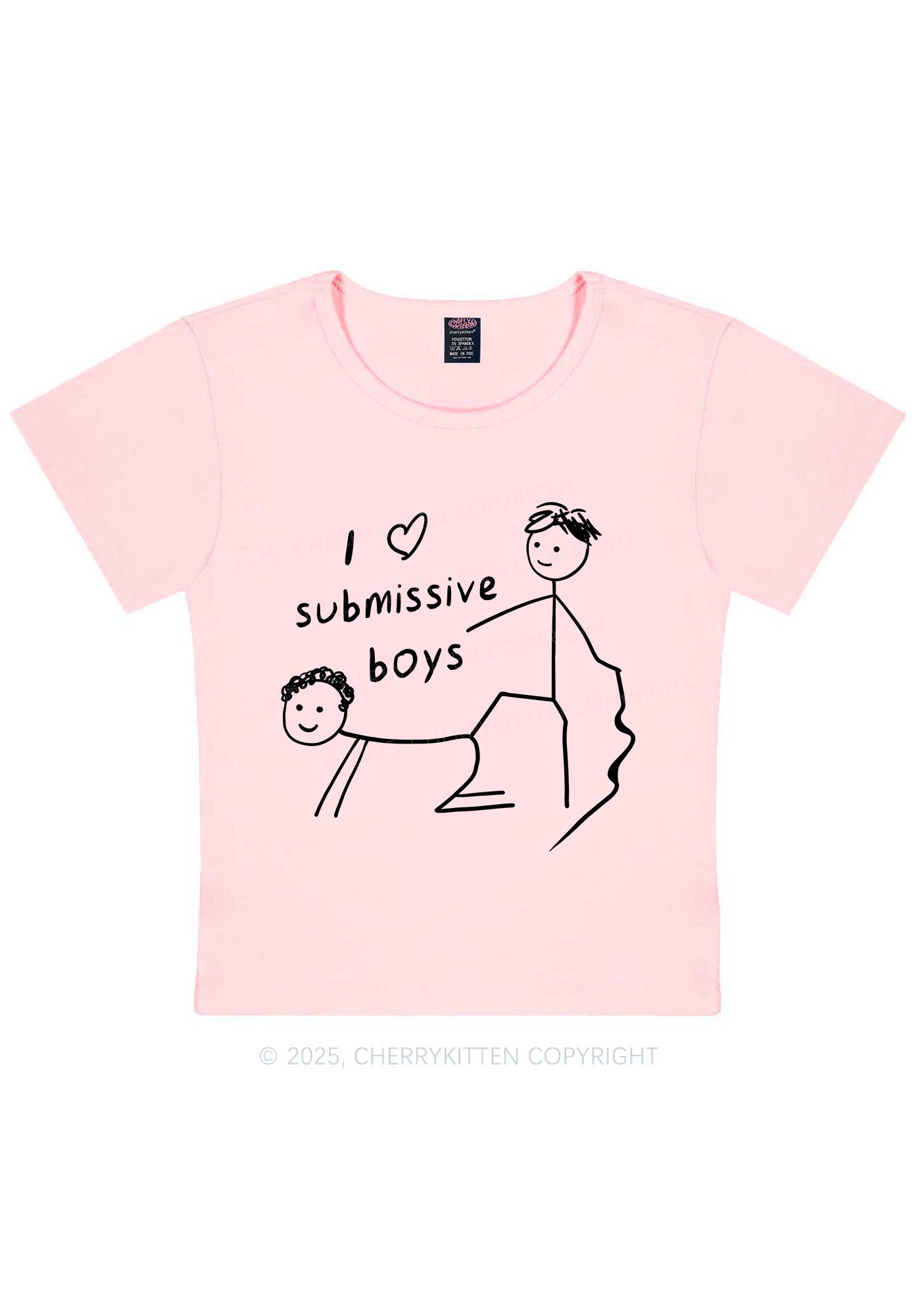 I Love S Gay Boys Pride Y2K Baby Tee Cherrykitten