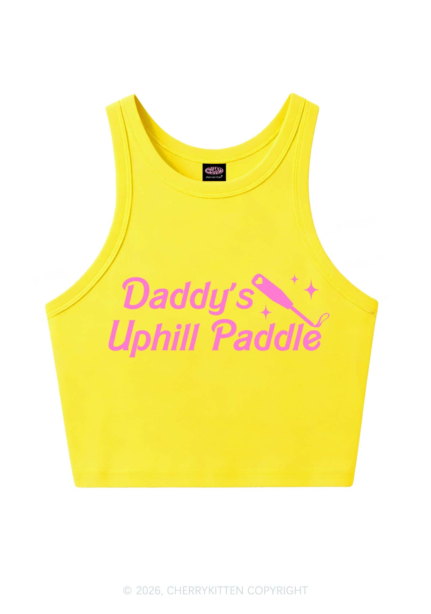 Daddys Uphill Paddle Y2K Crop Tank Top Cherrykitten