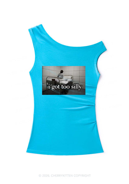 I Got Too Silly Y2K Off Shoulder Tank Top Cherrykitten