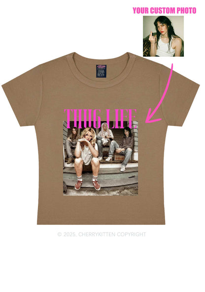 Custom Girls Thug Life Y2K Baby Tee Cherrykitten
