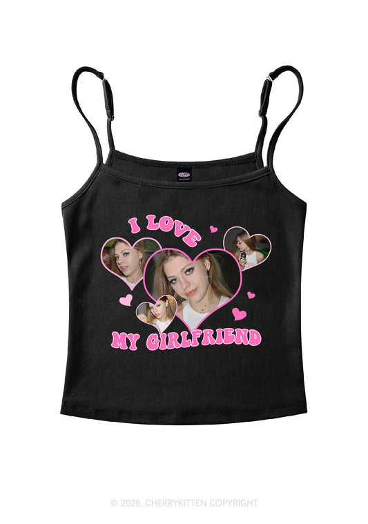 Custom I Love My BF GF Valentine's Day Y2K Spaghetti Strap Cami Cherrykitten