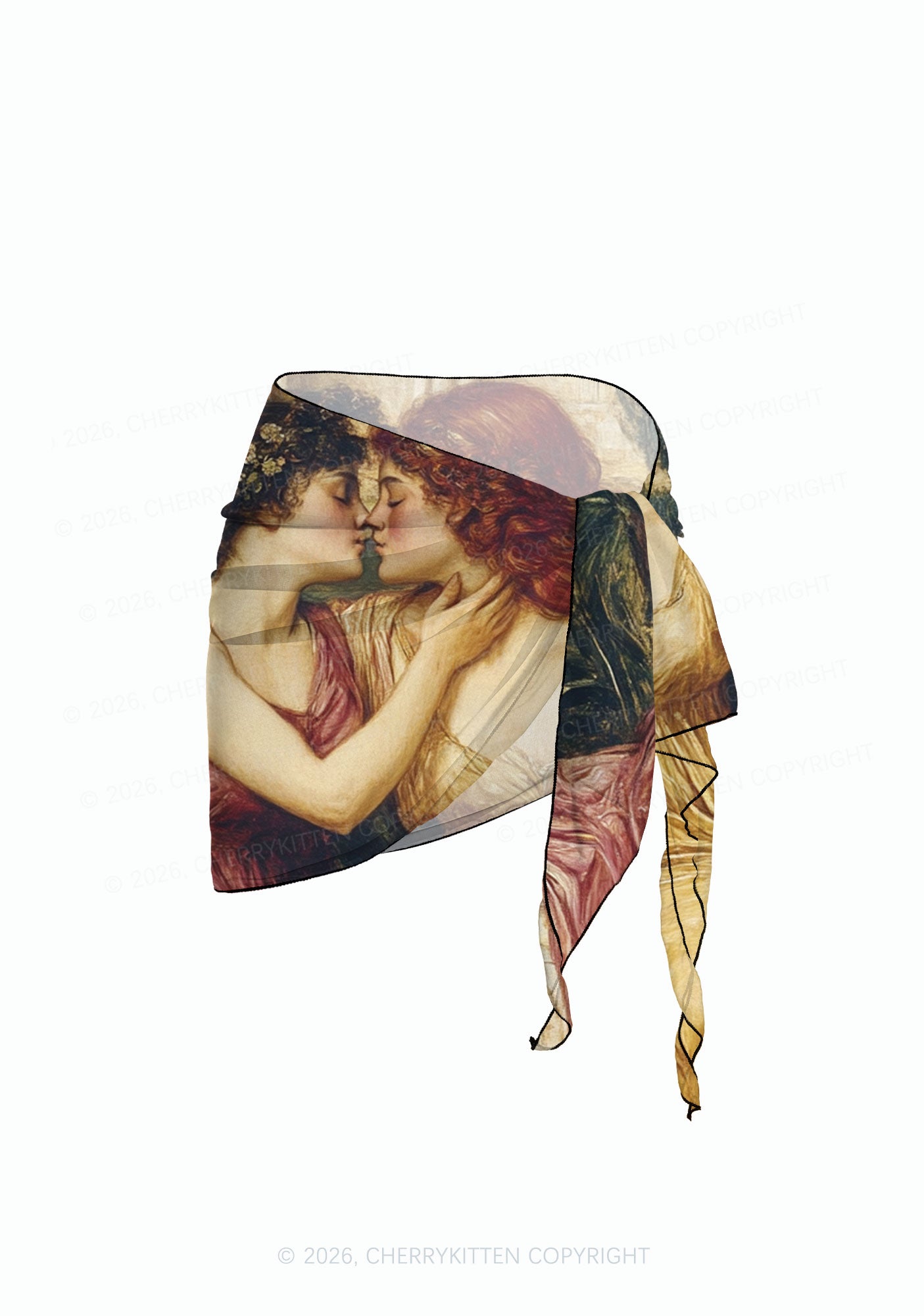 Lesbian Girlfriend Pride Y2K Print Bikini Set Cherrykitten