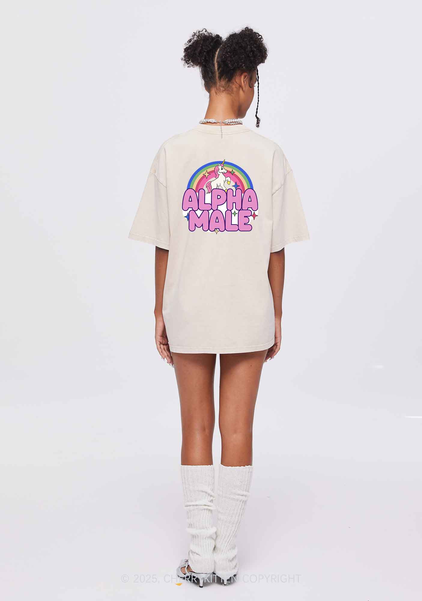 Alpha Male Two Sides Pride Y2K Shirts Washed Tee Cherrykitten
