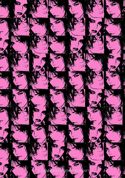 Pink Custom Portrait Valentine's Day Y2K Print Couples Thong Set Cherrykitten