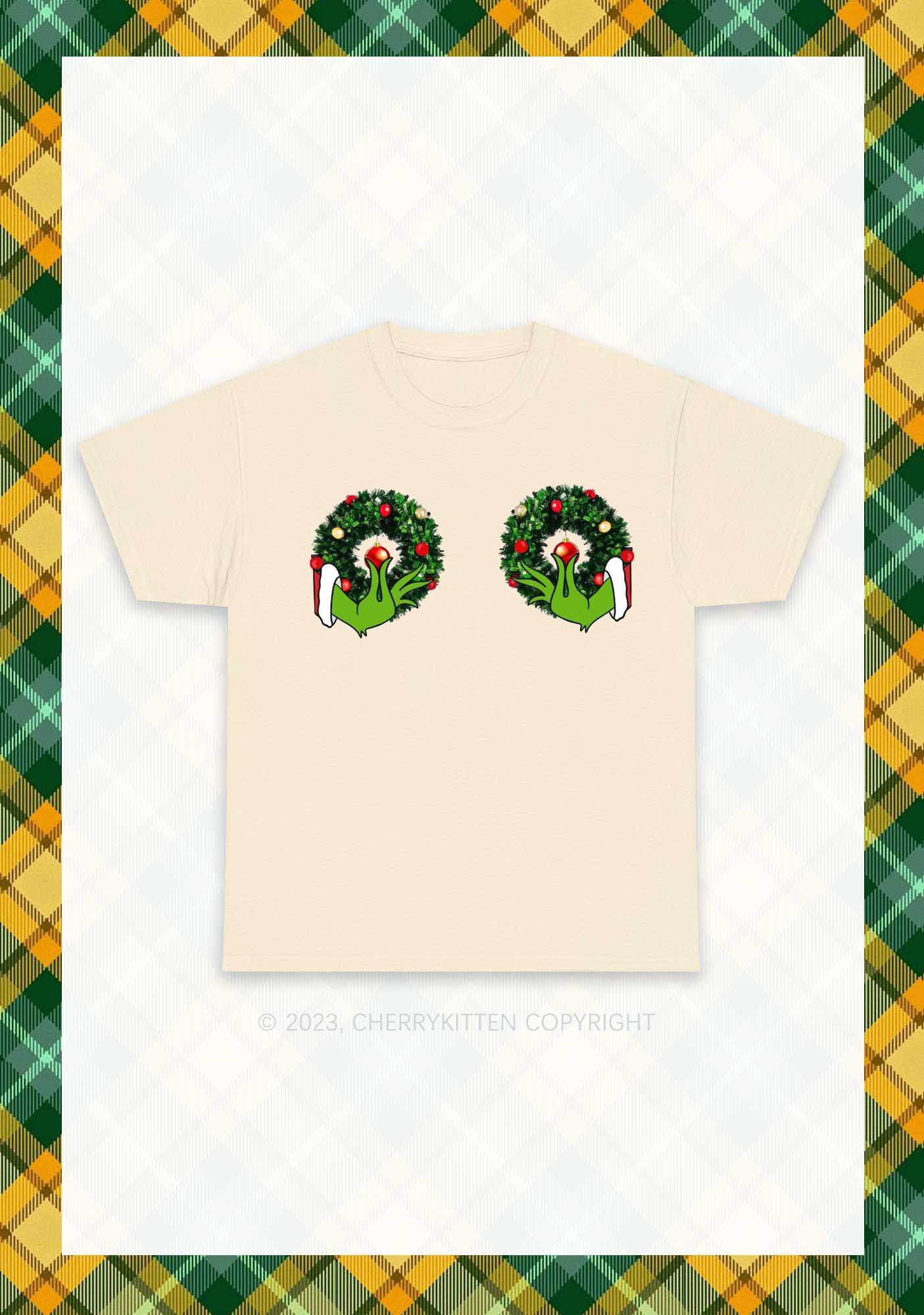 Christmas Wreath Chunky Shirt Cherrykitten