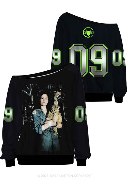 Custom Kitten And Girl Y2K Off Shoulder Long Sleeve Sport Jersey Shirts Cherrykitten