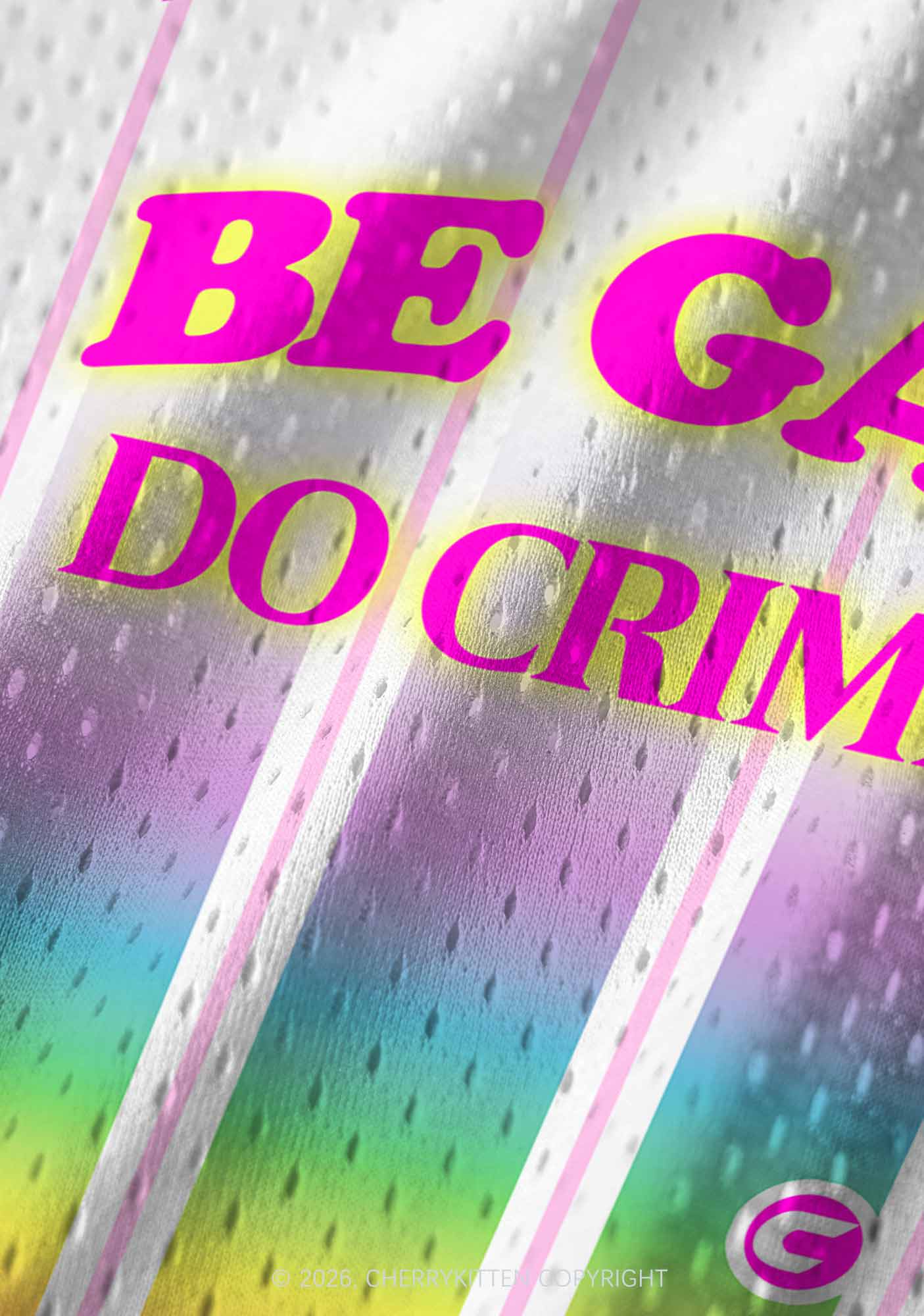 Be Gay Do Crime Rainbow Pride Y2K Sport Jersey Tank Cherrykitten