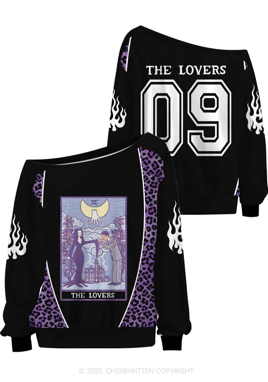 Custom Halloween Black The Lovers Y2K Off Shoulder Long Sleeve Sport Jersey Shirts Cherrykitten